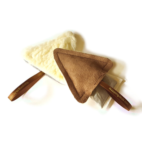 toy with sherpa and suede sides