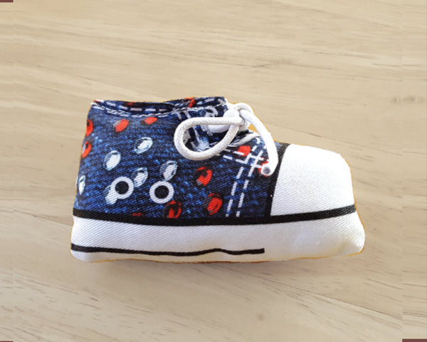 Sneaker Catnip Cat Toy in Bling Bling Denim Print